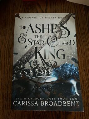 The Ashes & The Star-Cursed King by Carissa Broadbent - Blue & Black Cover